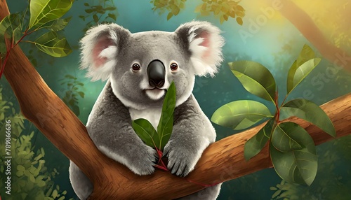 4K Koala Wallpaper: Serene Branch Dining