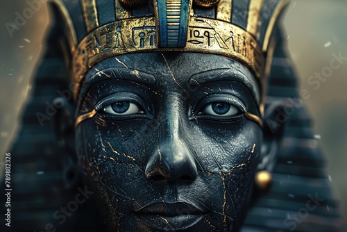 portrait of ancient egyptian pharao god