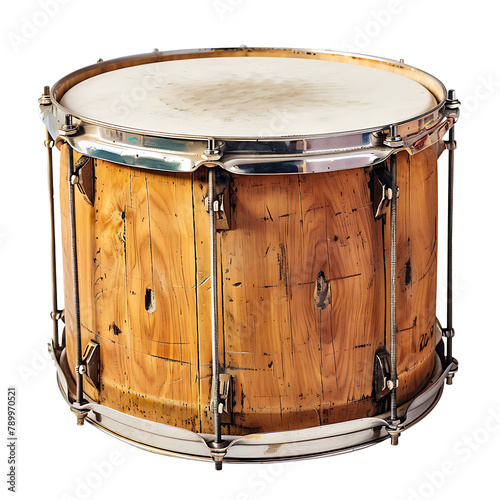 Isolated traditional drums, for a retro vintage style music theme.