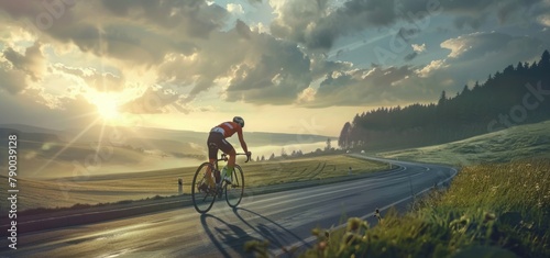 Bicycle racing cyclist.