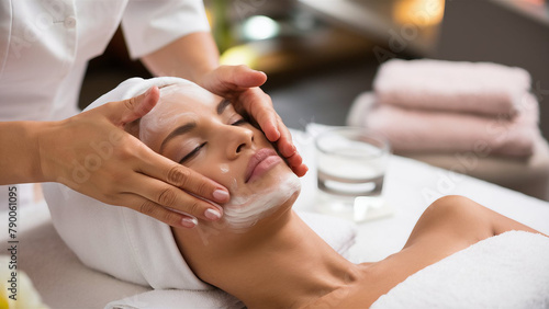 woman receiving a massage, spa