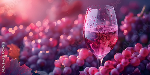 Wine glass concept background design. Wineglass alcohol drink poster. Wine creative poster wallpaper. Raster bitmap digital illustration. AI artwork.