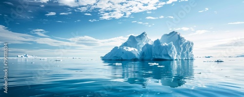 Polar ice melting into the sea, a powerful reminder of the perils of global warming