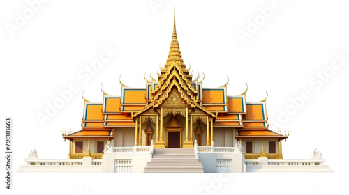 thai temple isolated on white