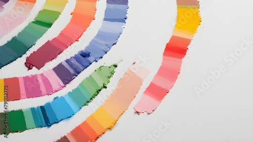 colorful paint splashes on white
