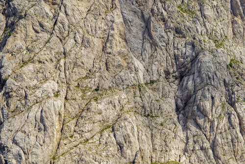 large white rock cliff in mountain region of Slovakia