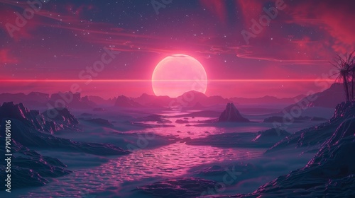 Synthwave vibe Wallpaper and Background