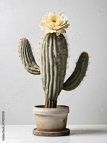 Desert Elegance: Cactus in Full Bloom