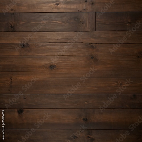 Medium brown wood texture background viewed from above. The wooden planks are stacked horizontally and have a worn look