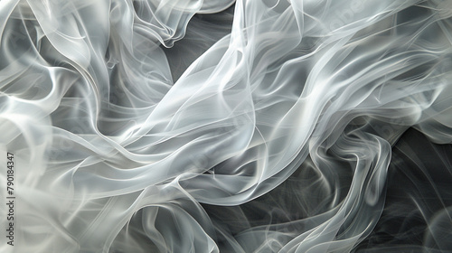 Upon a blank canvas, tendrils of pearl-white smoke rise like whispers of a forgotten melody, painting a symphony of silence and solitude in their delicate embrace.