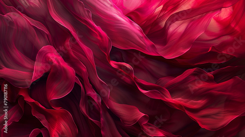 Velvet crimson tendrils undulating in a mesmerizing ballet of colors and shadows