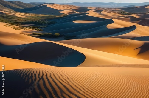 Hills and landscape dunes. Travel and leisure