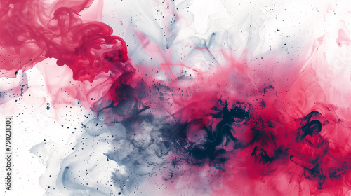Abstract Red and Black Ink Art. Vibrant abstract ink painting ideal for modern design backgrounds.