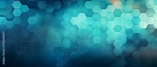 Blue and teal 3D hexagons