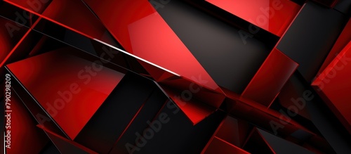 Dark red glowing glossy stripes abstract tech background.