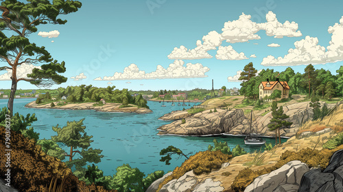Stockholm Archipelago Views cartoon