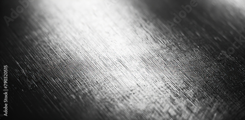 Stainless steel surface with visible scratches and irregularities, detailed monochrome texture
