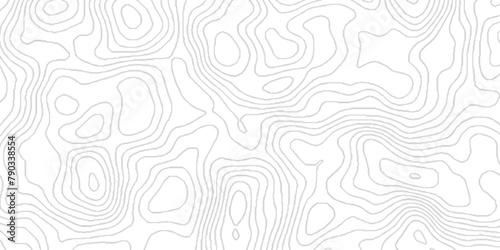 Black and white geometric lines seamless Topographic map, White wave paper curved reliefs abstract geometric topography, Abstract topographic contours map background geography scheme.