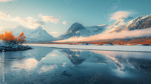 a photo of a beautiful nordic landscape