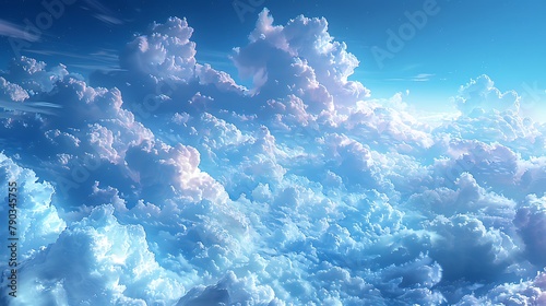 Delve into the mesmerizing details of fluffy cirrocumulus clouds, like cotton candy strewn across the sky.