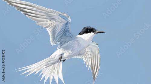 Flying Black Tern Chlidonias nigra A Bird in the Air