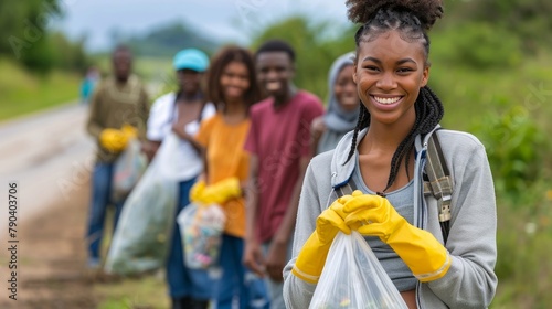 Youthful Volunteer Spirit: Group Effort in Community Cleanup