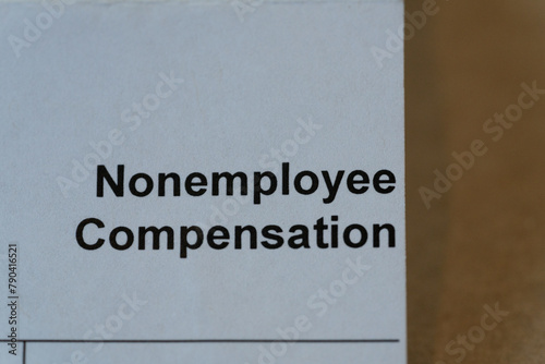 Non employee compensation text on tax form.