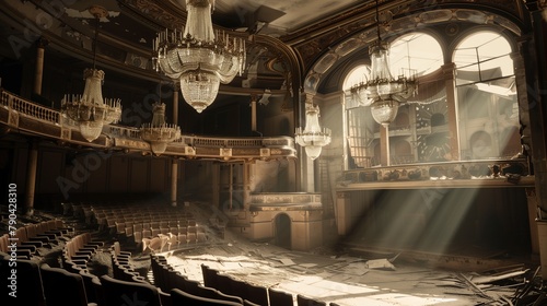 The Ghostly Echoes of an Abandoned Opera House Capture the once-grand interior of an abandoned opera house