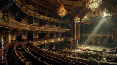The Ghostly Echoes of an Abandoned Opera House Capture the once-grand interior of an abandoned opera house