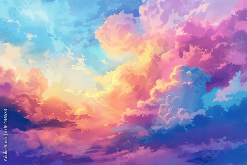 Sunset sky for background or sunrise sky and cloud at morning - generative ai