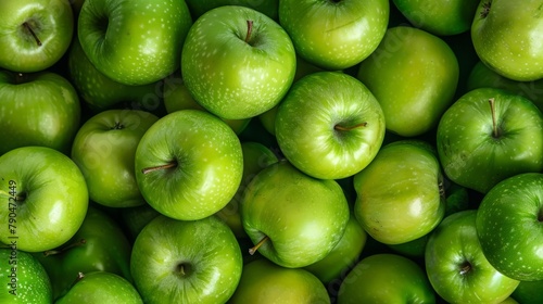 Bunch of green apples or granny smith apples background