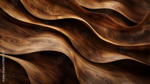 Step into the realm of luxury and sophistication with Abstract Rare and expensive Wooden Waves Texture in Dark Tones depicted in this breathtaking image