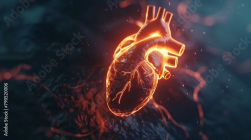An illustration of a glowing heart.