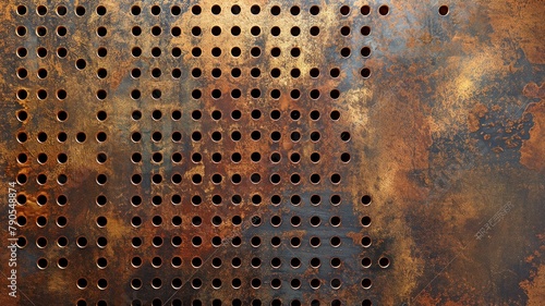 Sheet of perforated metal with copper content