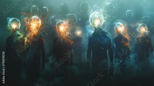 Ethereal Dreamstate, This surreal image captures the essence of a dream, where an ethereal face is gently caressed by the delicate touch of a cosmic energy, 
