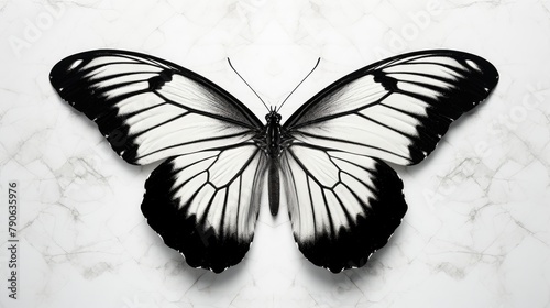 black and white butterfly