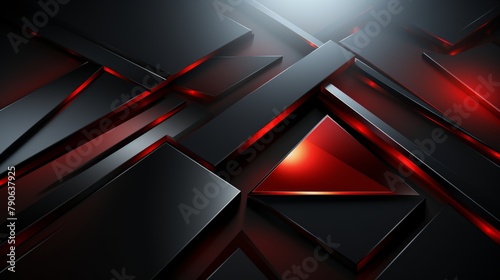 Futuristic 3d tech style red and yellow geometric background for attention grabbing designs