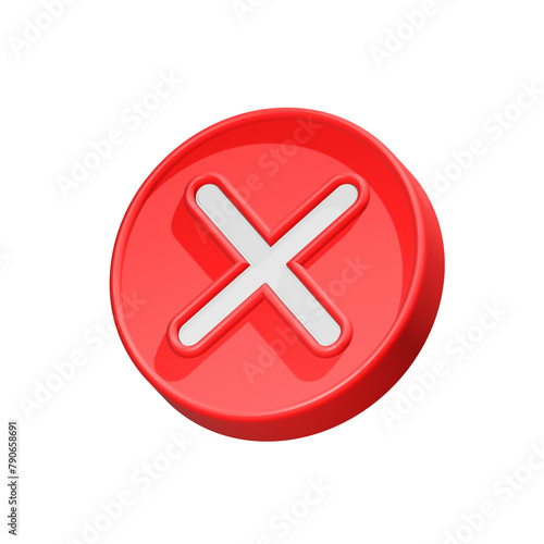 Deleted icon 3d cancel symbol