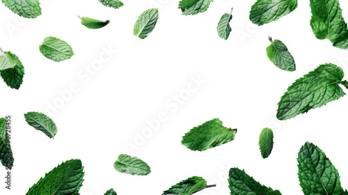 Mint leaves fly