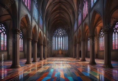 Digital painting an intricate 8k gothic cathedral (2)