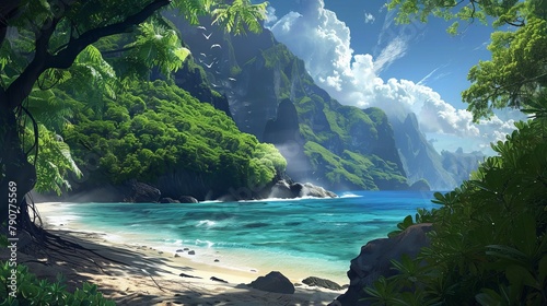 Nature scenes such as landscapes, forests, and beaches backgrounds 
