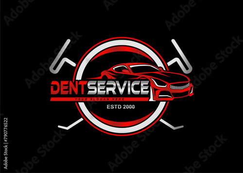 dent pdr car automotive service logo template