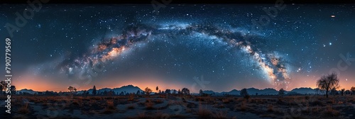The Milky Way illuminates the night sky, a cosmic river of li