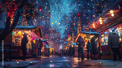 Festive Holiday Market Wonderland, generative ai