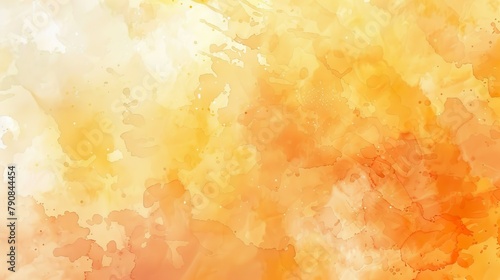 オレンジと黄色の水彩グラデ背景素材03