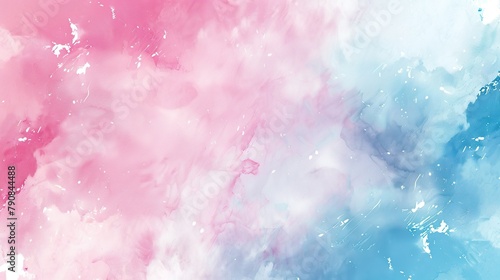青とピンクの水彩グラデ背景素材02