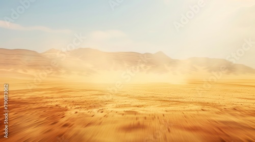 Blurred desert background. Copy space