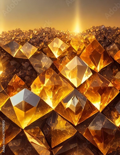 Craft a geometric background that looks like topaz crystals