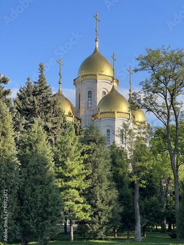 Russia, May 2023 Volgograd, view of the Church of All Saints on Mamayev Kurgan.