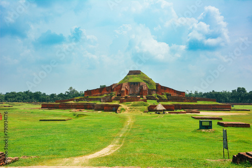 Frontal view of Sompur Mahavihara or Paharpur Buddhist Vihara